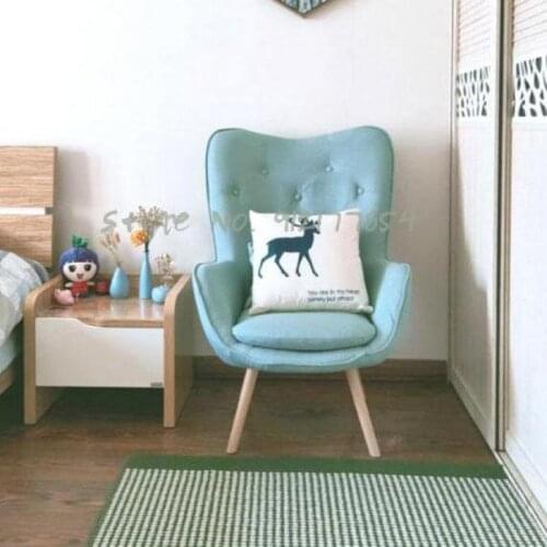 Nordic single sofa chair balcony lounge chair lazy sofa bedroom living room nail shop computer sofa chair backrest