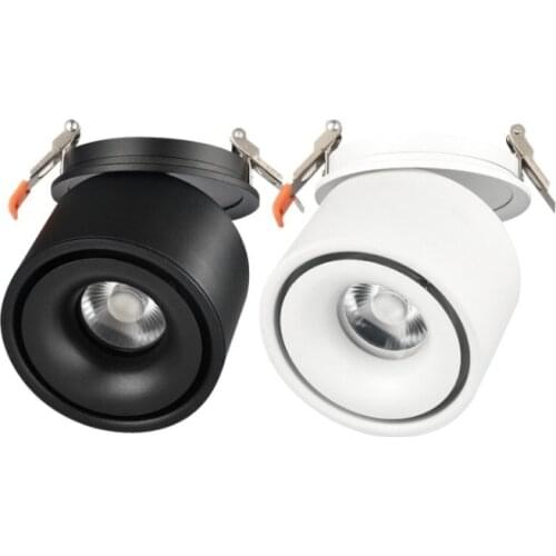 LED Dimmable COB Downlights Ceiling Lamps 9W 12W 15W Foldable And 360° Rotatable Background Spot Lights