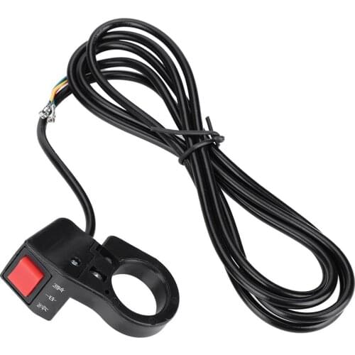 3 Gears Speed Electric Bike Switch Button E-bike Scooter Handlebar Mounted Universal Three Speed Rocker Switch E-bike Accessory