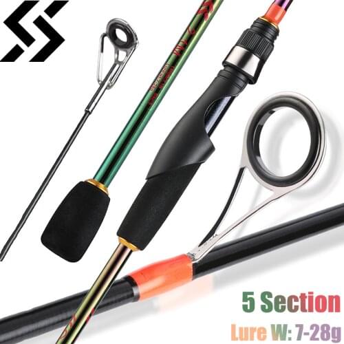 Sougayilang Fishing Rod 1.8m 2.1m 2.4m 3-sections Casting/Spinning Bait 7-40g Carbon Fiber Rod Ultra Light Travel Carp Tackle