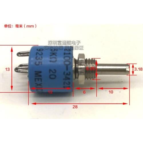 [VK] original Honeywell CLAROSTAT 2100-3421 5K conductive plastic linear potentiometer SWITCH