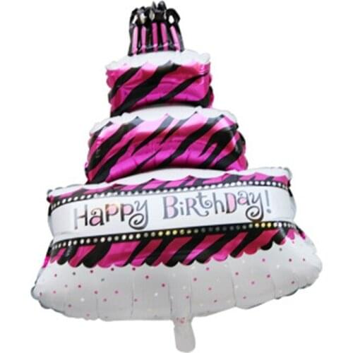 Hot Birthday Party Decorations Foil Balloons Chocolates Three layers Cake Balloon Wedding Supplies Classic Toys