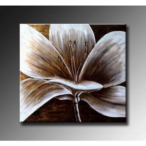 High quality flower canvas,single flower oil paintings,abstract art home decoration on wall