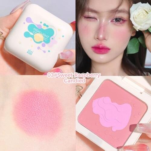 Xixi Highlighter Blush Powder Glitter Palette Makeup Face Shimmer Make Up Highlight Blusher Nose Shadow Pallete Cosmetics TSLM1