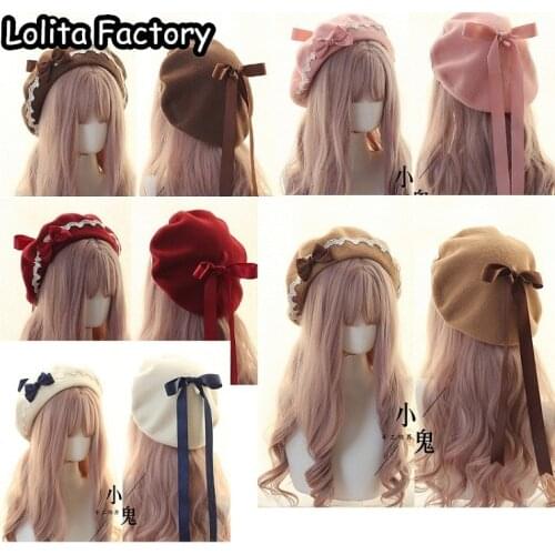 Japanese Christmas party gift Autumn Winter Hat 100% Pure Wool Berets French Artist Beret Women Painter hat Vintage Girls Berets