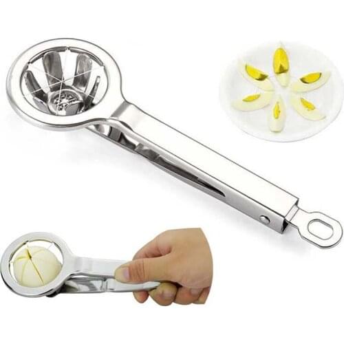 Eggs Slicers Stainless Steel Eggs Cutter Boiled Tomato Cutter Chopper Handheld Home Kitchen Egg Cutter Kitchen Tool Gadgets