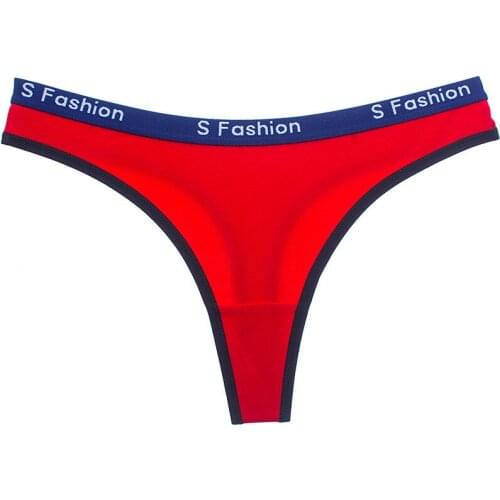 Letters Printed Women Cotton Thongs And G Strings Femme String Calcinha Lingerie Seamless Thong