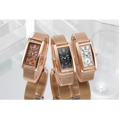 CHENXI Ladies Square Watch Gold Luxury Slim Dial Simple Waterproof Fashion Business Casual Womens Quartz Watch WA234