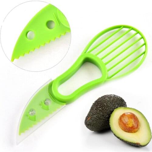 1pc Multifunctional Avocado Slicer Shea Butter Kiwi Peel Peel Knife Pulp Separator Plastic Knife Kitchen Vegetable Tool