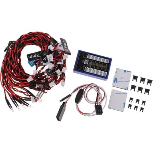 12 LED Flashing Lights Strobe Lamps for 1/8 4 -4 RC RC Buggy