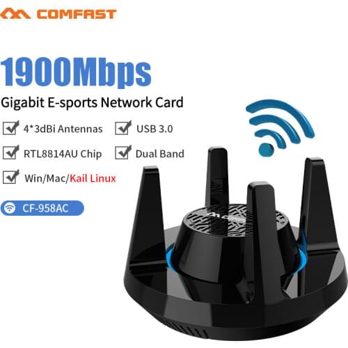 1900Mbps Gigabit USB3.0 Wifi Adapter 802.11AC High speed 5ghz wi-fi wireless Network card Dual band PC Wifi Receiver adaptador