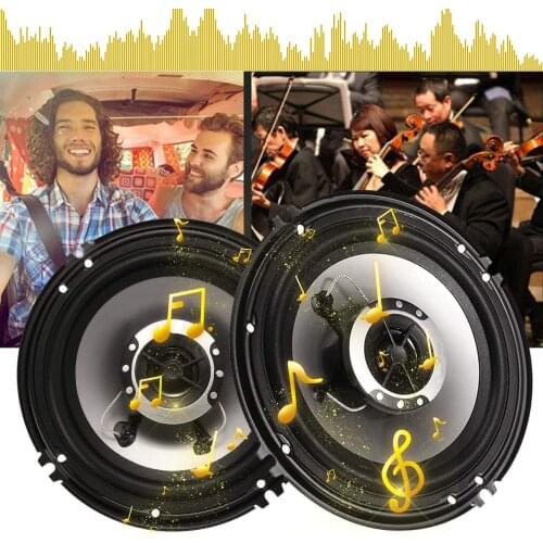 2 Pcs 6.5 Inch 400W Car Audio Speaker Universal Vehicle Auto Audio Music Stereo Hifi Loudspeakers 2 Way Coaxial Loud Speaker