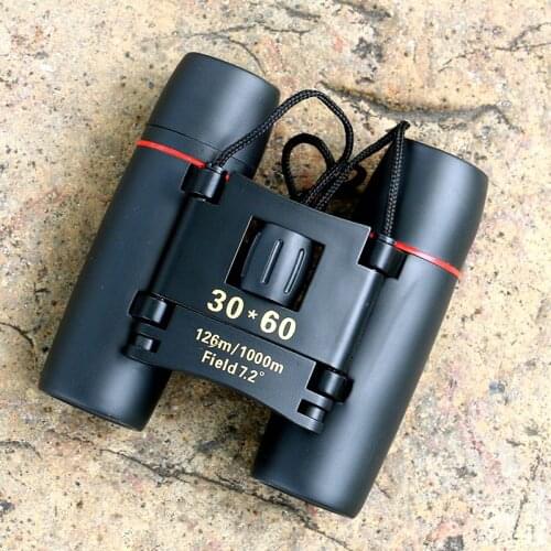30x60 Zoom Telescope Folding Binoculars with Low Light Night Vision for outdoor bird watching travelling hunting camping 1000m