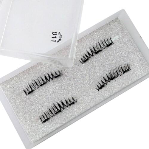 4Pcs/Pair 3D Magnetic False Eyelashes Easy To Wear Extension Magnetic Fake Eye Lashes Makeup Soft Hair False Eyelashes #254059