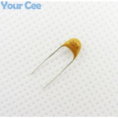 50pcs Monolithic Ceramic Chip Capacitor MLCC Multi-layer Ceramic Capacitor 0.22UF 220NF 224 50V + / - 20