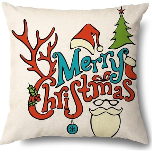 Artinlive New Fashion 45x45cm Christmas Print Pillowcases Pillow Cases Decorative Sofa Cushion Cover Home Decoration