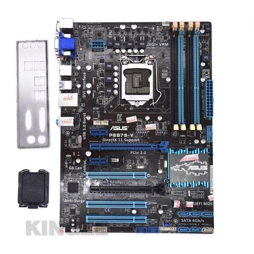 Used,for Asus P8B75-V Original Used Desktop Motherboard Intel B75 Socket LGA 1155 i3 i5 i7 DDR3 32G SATA3 USB3.0