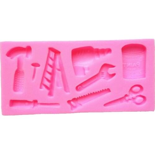 Free Shipping 3D Scissors Hearts cooking Tools Fondant DIY Cake Silicone Moulds Chocolate Baking Decoration Candy Resin Craft