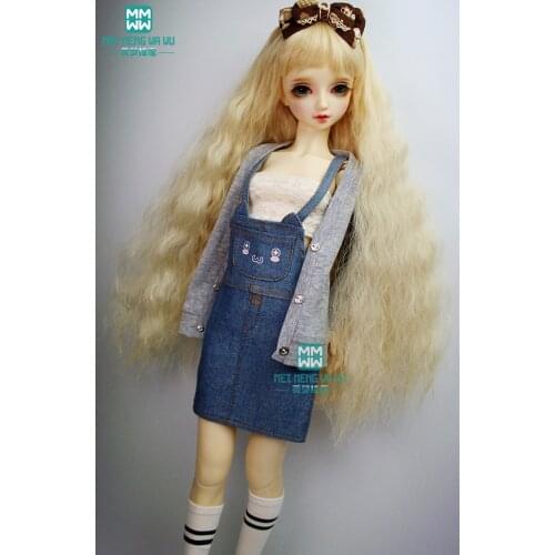 BJD doll clothes fit 58--62cm DD SD10 SD13 1/3 BJD doll fashion denim strap dress