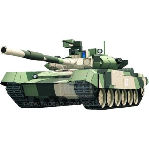 Russian T90 Main Battle Tank Car Paper Model DIY Military Chariot Puzzle Handmade Parent-child Toys