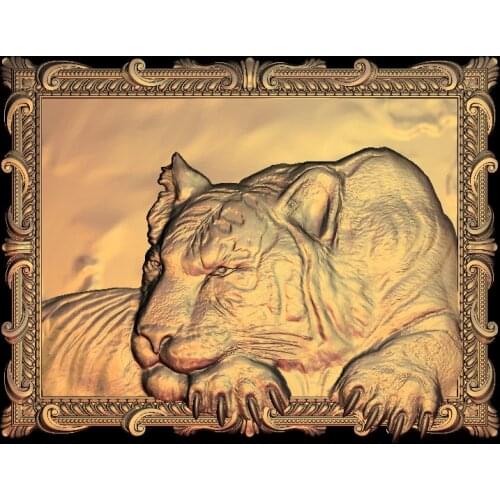 Leopard CNC Router relief model STL format artcam type3 cnc engraving M185