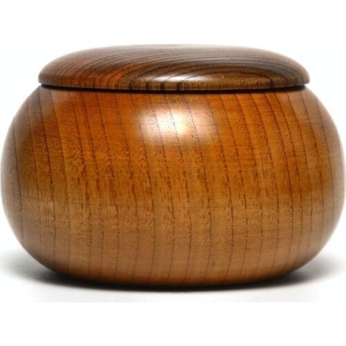 Wooden Go Cans Go Game chess Weiqi Storage Bottle wood Weiqi box tank five piece box