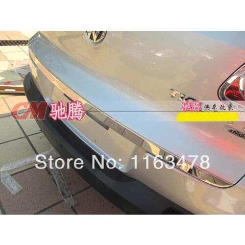 For VW Tiguan 2009 2010 2011 2012 2013 2014 2015 ABS Chrome Rear Door Trunk Lid Below Cover Trim Exterior Molding Stickers
