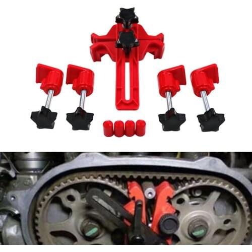 Dual Twin Cam Clamp Engine Timing Camshaft Locking Tool Sprocket Gear Kit Red Locking Tool Sprocket Gear Fixing Kit