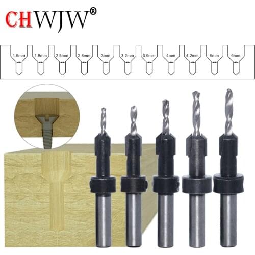 1pcs 8mm 10mm Shank HSS Woodworking Countersink Router Bit Set Screw Extractor Remon Demolition for Wood Milling Cutter