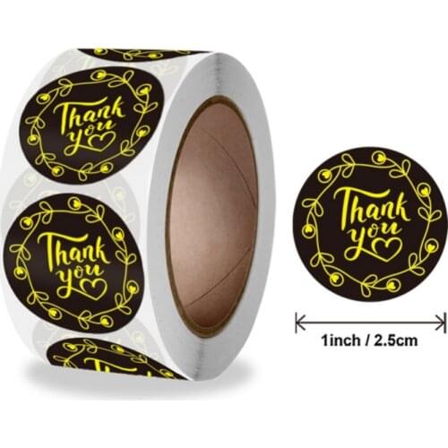 A Volume) Hot Gold Thank You Stickers Gift Seal Labels Practical and durable, excellent quality, light weight Household sticker