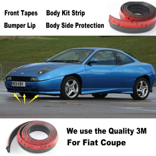 Car Bumper Lips For Fiat Coupe Punto Grande Evo / Zastava 10 / Body Kit Strip / Front Tapes / Body Chassis Side Protection
