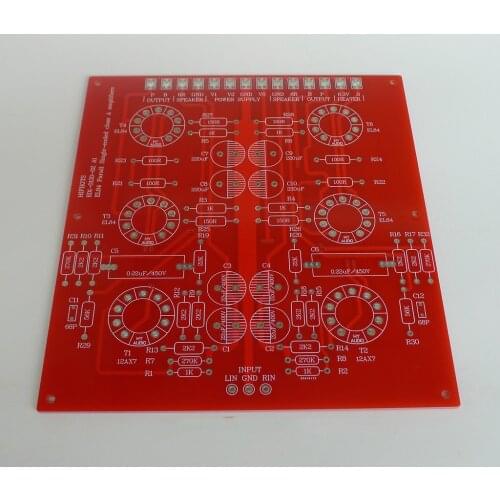 Hifi EL84 Parallel Single-Ended Class A Tube Amplifier PCB With PSU Board PCB/Power: 9W+9W, AC filament