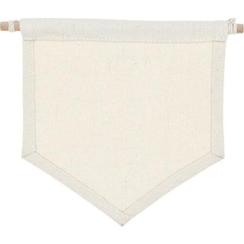 Nordic Blank Cotton Brooch Pin Badge Holder Hanging Wall Display Banner Flag