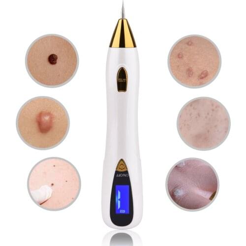 Freckle Remove Pen Skin Care Laser Mole Tattoo Freckle Removal Pen LCD Sweep Spot Mole Removing Wart Corns Dark Spot Remover
