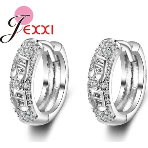 Prtty Music Note Earrings For Girl/Child With Shiny White CZ Crystal Wholesale Fashion Party Jewelry