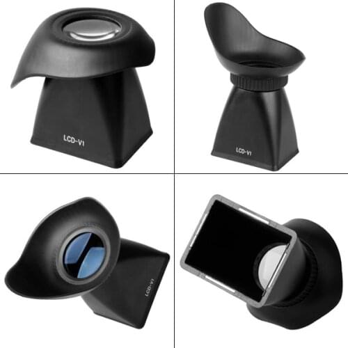 V5) Camera Lcd Monitor 2.8x Magnifier Extender Magnetic Screen Optical Viewfinder with Glass Sunshade Hood for Nikon J1 V1