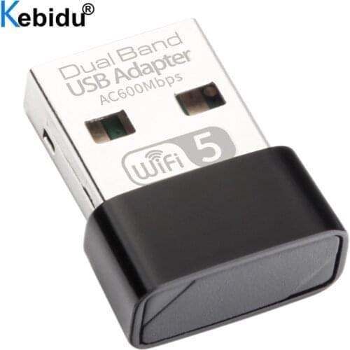 Kebidu USB WiFi Adapter 2.4G&5G 600/650Mbps WiFi Antenna Dual Band 802.11b/n/g/ac Mini Wireless Computer Network Card Receiver