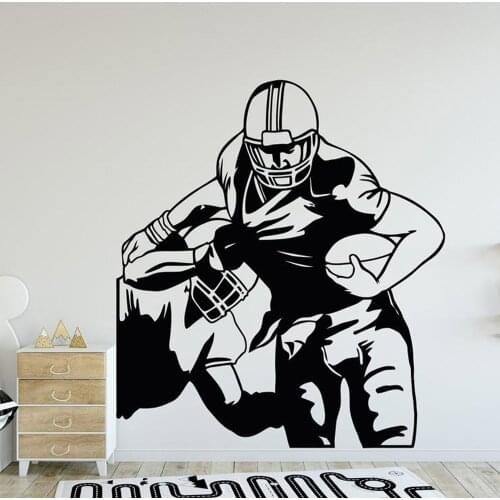 Colorful American football Cartoon Wall Decals Pvc Mural Art Diy Poster For Living Room Kids Room Vinyl Decals