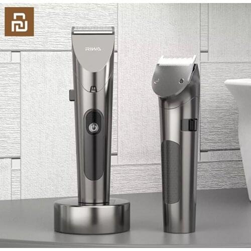 Hots New Youpin RIWA Hair Clipper Personal Electric Trimmer Rechargeable Strong Power Steel Cutter Head With LED Screen Washable