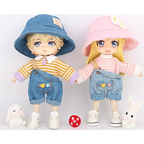 Ob11 baby pants wide leg pants 1/12 BJD baby clothes YMY GSC clay jeans doll clothes