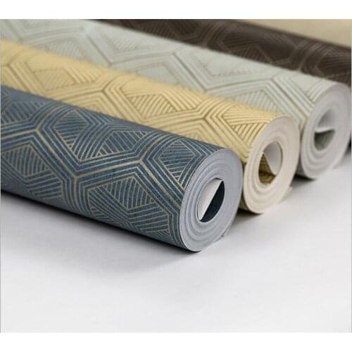Beibehang Retro wallpaper roll living room study television background wall office hexagon pattern wallpaper papel de parede