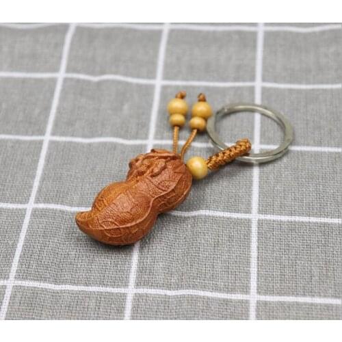 Wholesale Mahogany Three-dimensional Engraving Keychain signs Keyring gift for friend women men jewelry car keychain S13
