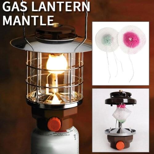 10pcs Portable Double Head Steam Gas Lantern Mantles Light Yarns Kerosene Lamp Lantern Lights Mesh Gauze Cover Cotton Yarn Wick