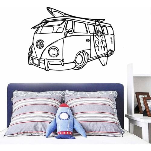 Cartoon bus Vinyl Wallpaper Roll Furniture Decorative Kids Room Nature Decor Wall Stickers Waterproof Wallpaper