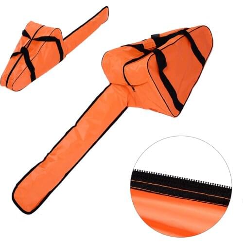 Mayitr Chainsaw Carrying Bag Case Oxford Fabric Chain Saw Protective Holdall Fit For 12'' / 14'' / 16'' Chainsaws Orange