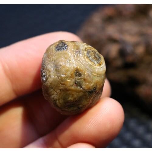 Talisman Energy Chinese Desert Alashan Gobi Agate Heaven Eye Bead Cool Style Display Timestown UPS21106Asws