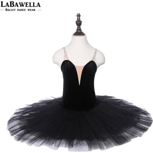Black Swan Teens Performance Ballet Studio Dance Tutus Cosutmes Dress Girls practicing ballerina skirts PPL18044A