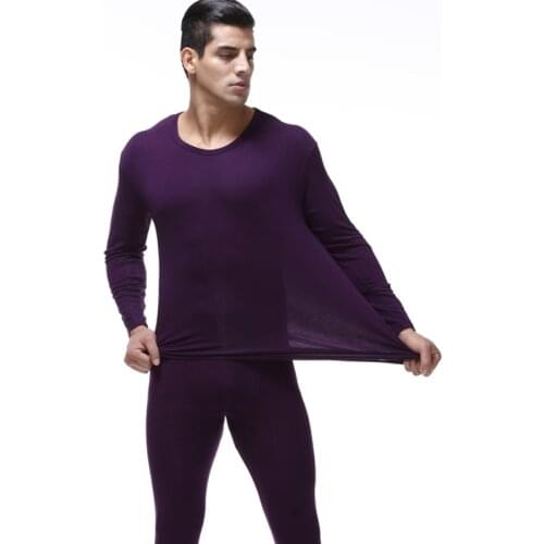 High Quality Plus Size 7XL man long Johns suits men Thin Modal Thermal underwear Sets o-neckTops and Pants