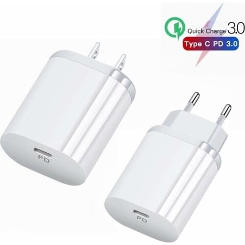 Highspeed QC 3.0 18W USB-C power Adapter Type USB C PD Quick Charger Adapter Smart QC3.0 PD Fast Charging For iPhone 12 ipad UK