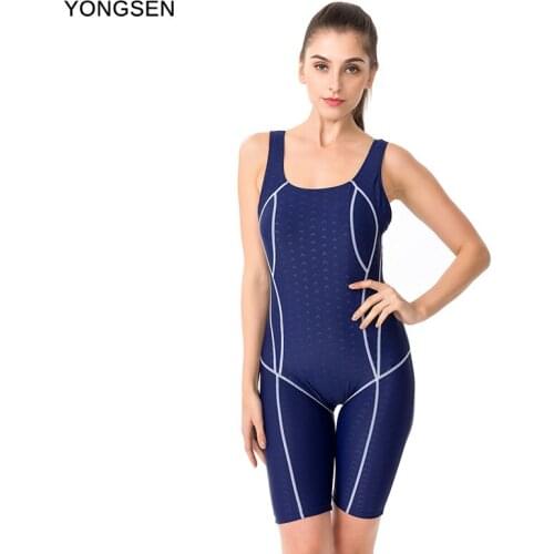 YONGSEN New Women Sports One Piece Pants Surf suit Backless Bodysuit Swimsuit Professional Beachwear Fifth Pants
